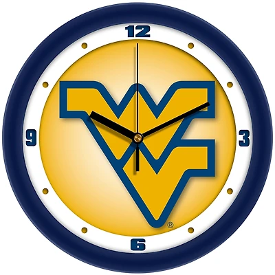 West Virginia Mountaineers 11.5'' Suntime Premium Glass Face Dimension Wall Clock