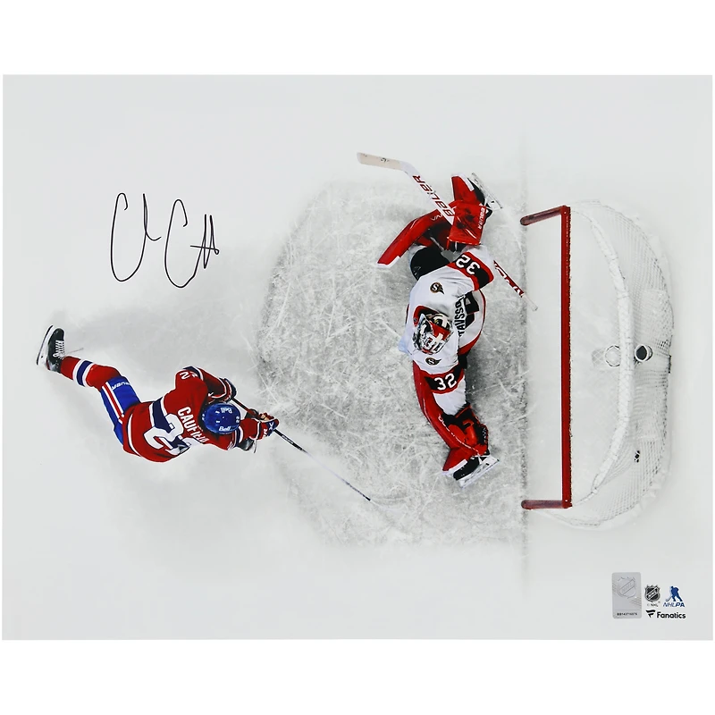 Cole Caufield Montreal Canadiens Autographed 16" x 20" First NHL Goal Photograph