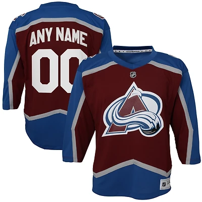 Youth Burgundy Colorado Avalanche Home Custom Replica Jersey