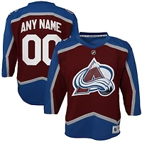 Youth Burgundy Colorado Avalanche Home Custom Replica Jersey