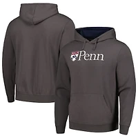 Men's Colosseum Heather Navy Pennsylvania Quakers Arch & Logo 3.0 Pullover Hoodie