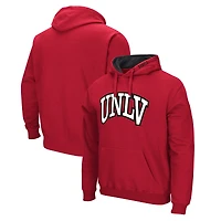 Men's Colosseum Red UNLV Rebels Arch and Logo Pullover Hoodie