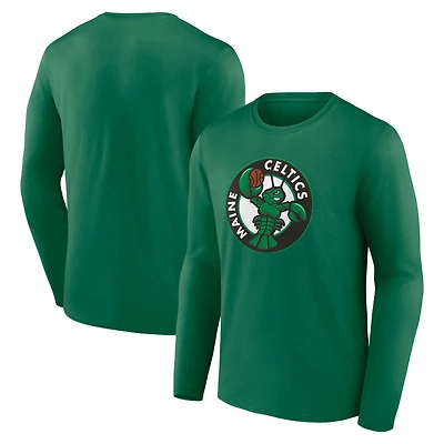 Men's Kelly Green Maine Celtics Primary Logo Long Sleeve T-Shirt