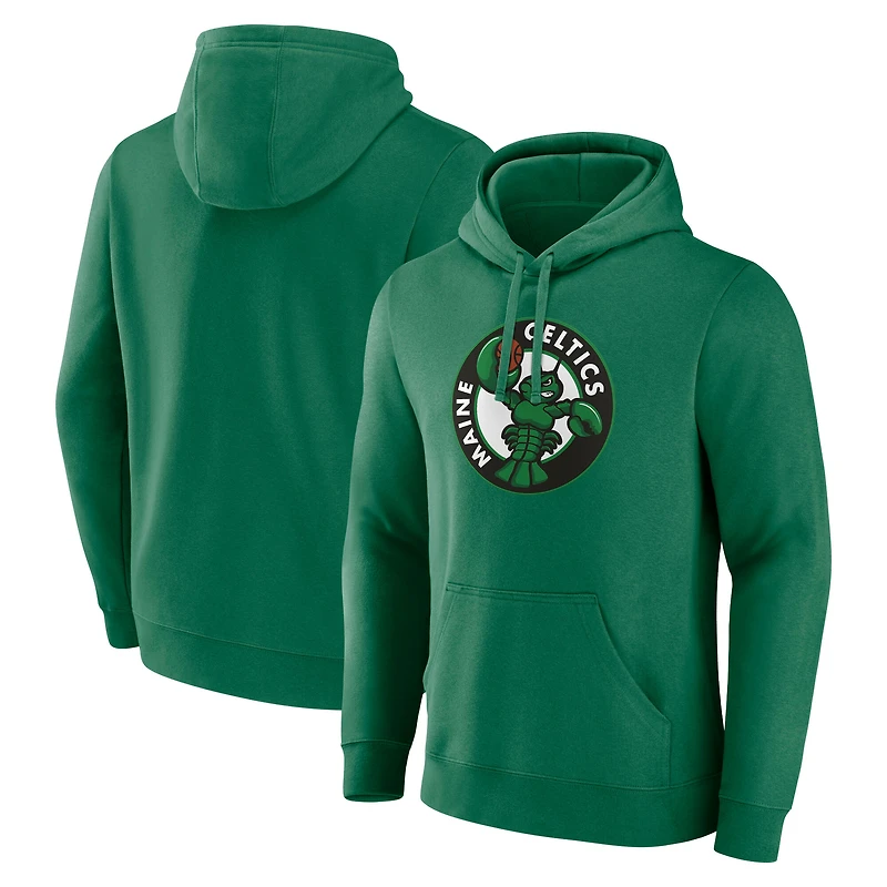 Men's Kelly Green Maine Celtics Primary Logo Pullover Hoodie