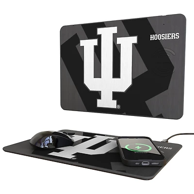 Keyscaper Indiana Hoosiers 15W Fast Wireless Charger and Mouse Pad