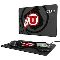 Keyscaper Utah Utes 15W Fast Wireless Charger and Mouse Pad