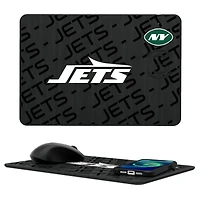 Keyscaper New York Jets 15W Fast Wireless Charger and Mouse Pad