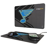 Keyscaper St. Louis Blues 15W Fast Wireless Charger and Mouse Pad