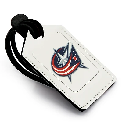 Columbus Blue Jackets Personalized Leather Luggage Tag