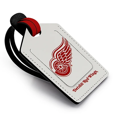 Detroit Red Wings Personalized Leather Luggage Tag