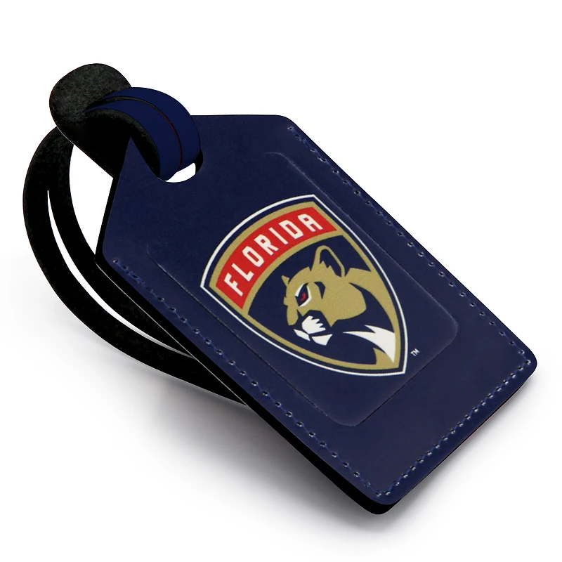 Florida Panthers Personalized Leather Luggage Tag