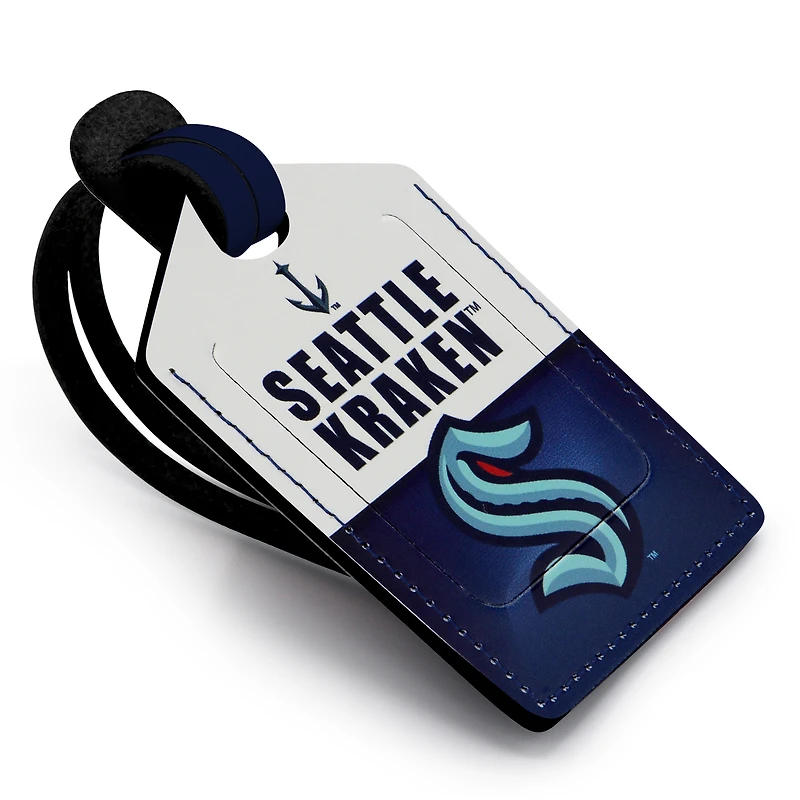 Seattle Kraken Personalized Leather Luggage Tag