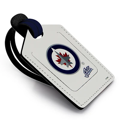 Winnipeg Jets Personalized Leather Luggage Tag