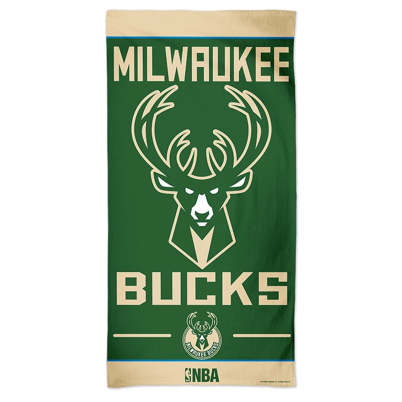 WinCraft Milwaukee Bucks 30" x 60" Fiber Beach Towel