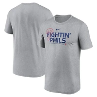 Men's Nike Heathered Charcoal Philadelphia Phillies Local Rep Legend Performance T-Shirt