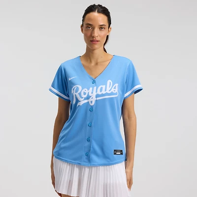 Women's Nike Light Blue Kansas City Royals Alternate Replica Team Logo Jersey