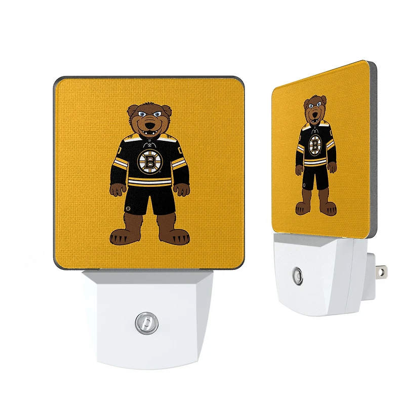 Boston Bruins 2-Pack Solid Design Mascot Nightlight Set