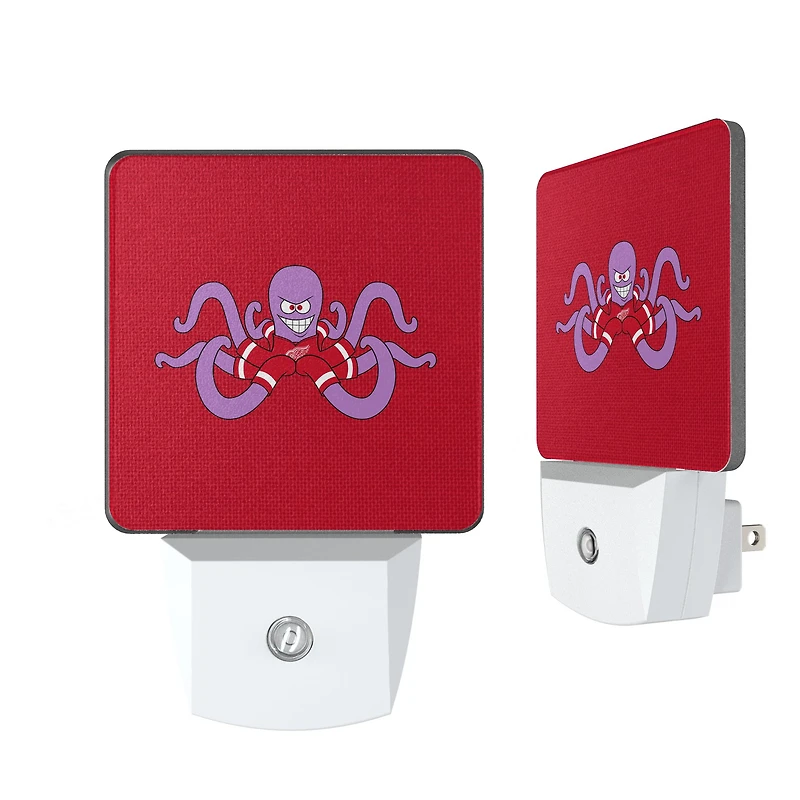 Detroit Red Wings 2-Pack Solid Design Mascot Nightlight Set