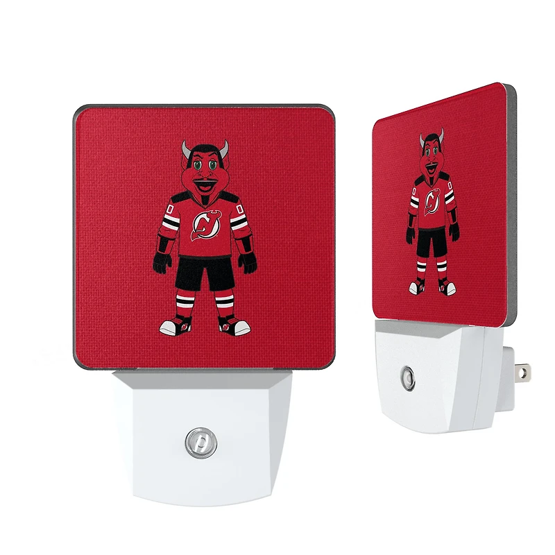 New Jersey Devils 2-Pack Solid Design Mascot Nightlight Set