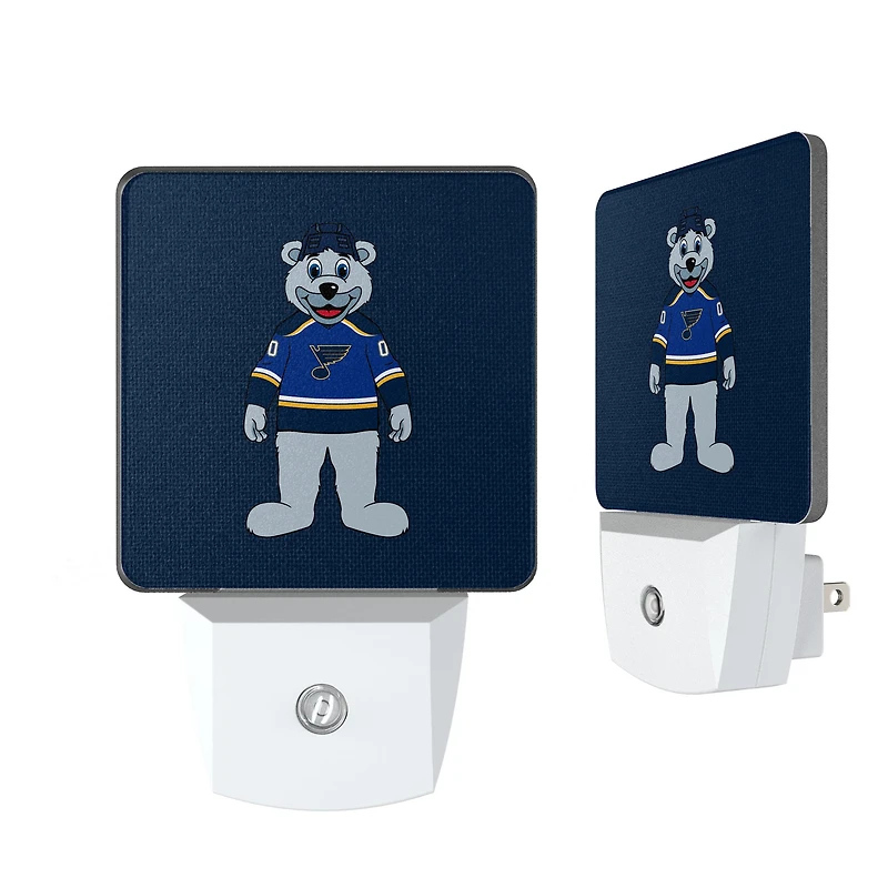 St. Louis Blues 2-Pack Solid Design Mascot Nightlight Set