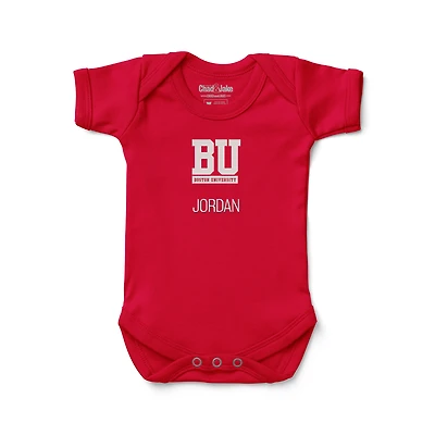 Infant Chad & Jake Red Boston University Personalized Bodysuit