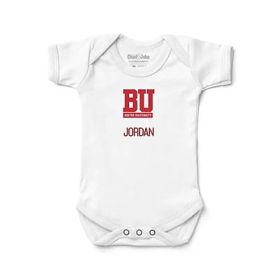 Infant Chad & Jake White Boston University Personalized Bodysuit