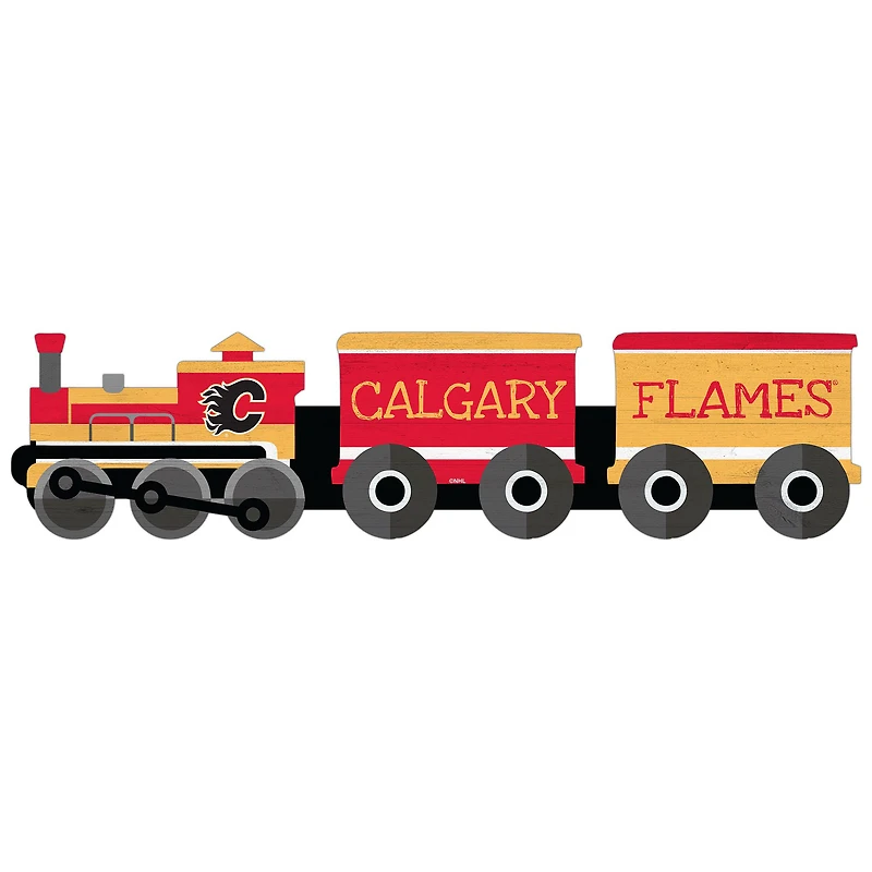 Calgary Flames 6'' x 24'' Train Cutout Sign