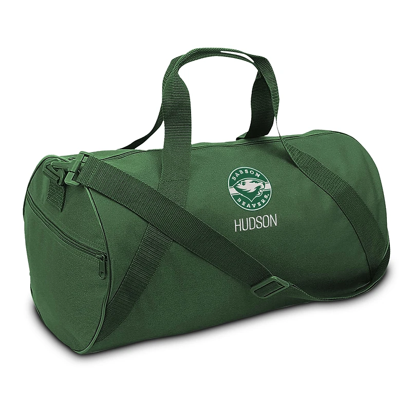 Youth Green Babson Beavers Personalized Duffel Bag