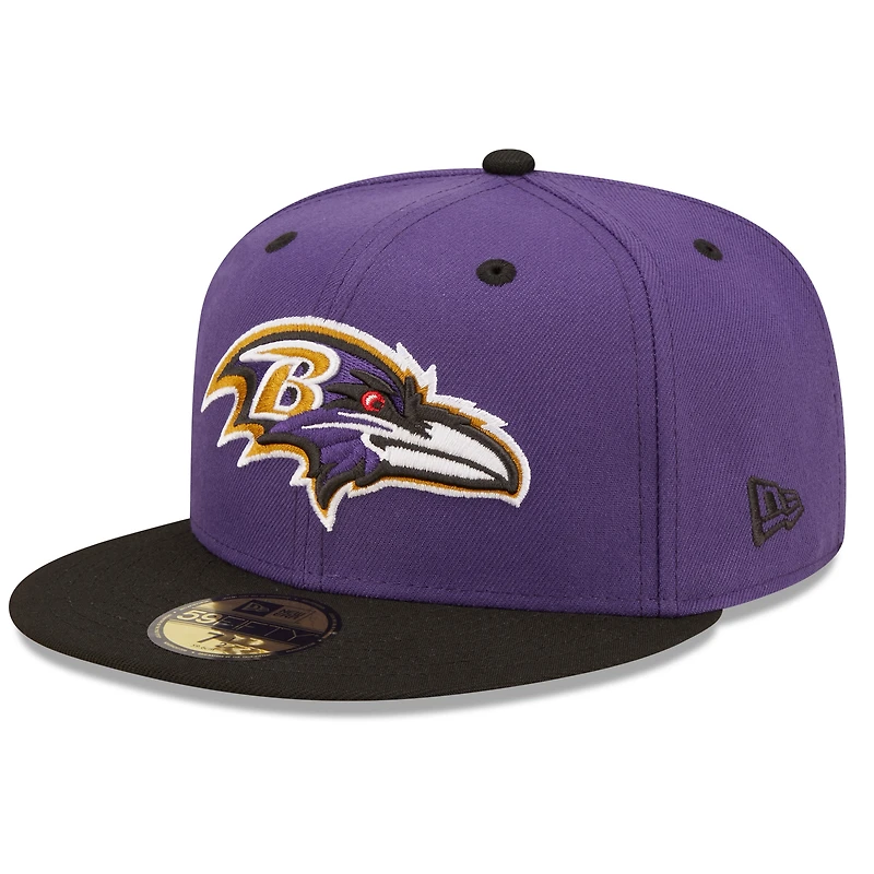 Men's New Era  Purple/ Baltimore Ravens Flipside 2Tone 59FIFTY Fitted Hat