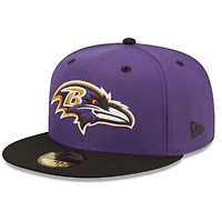 Men's New Era  Purple/ Baltimore Ravens Flipside 2Tone 59FIFTY Fitted Hat
