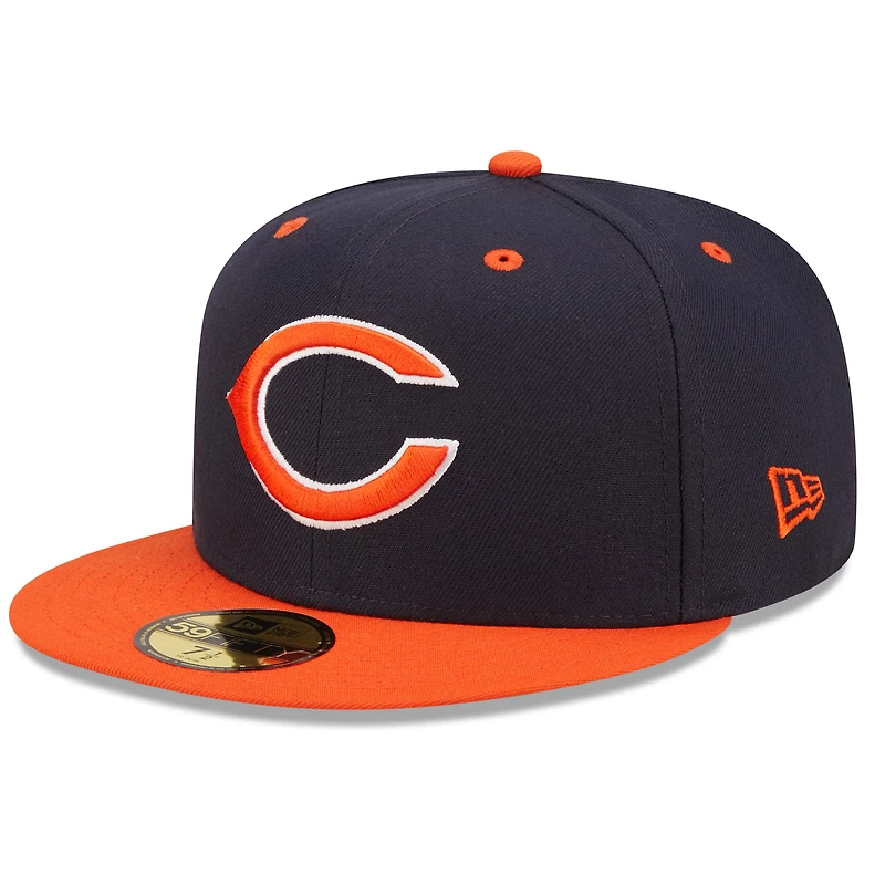 Men's New Era  Navy/ Chicago Bears Flipside 2Tone 59FIFTY Fitted Hat