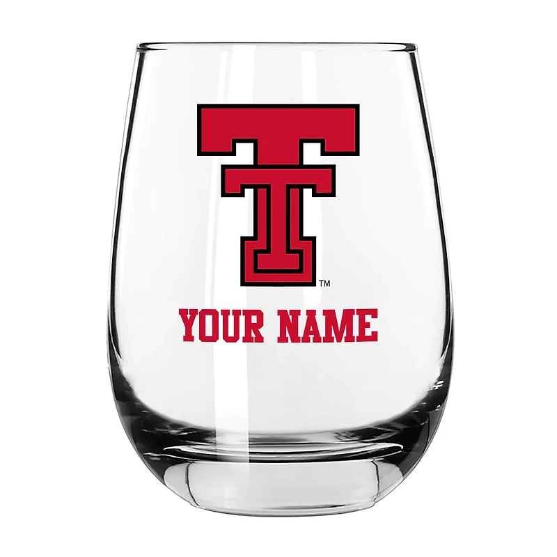 Texas Tech Red Raiders 15oz. Personalized Stemless Glass Tumbler