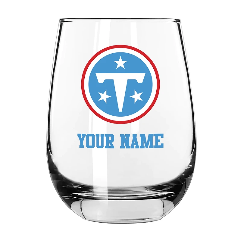 Tennessee Titans 15oz. Personalized Stemless Glass Tumbler