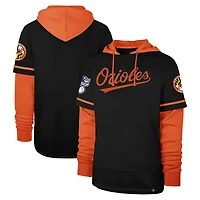 Men's '47 Black Baltimore Orioles Trifecta Shortstop Pullover Hoodie