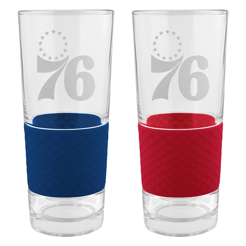 Philadelphia 76ers 22oz. Logo Score Pint Glass Two-Piece Set