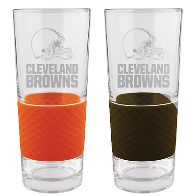 Cleveland Browns 22oz. Logo Score Pint Glass Two-Piece Set