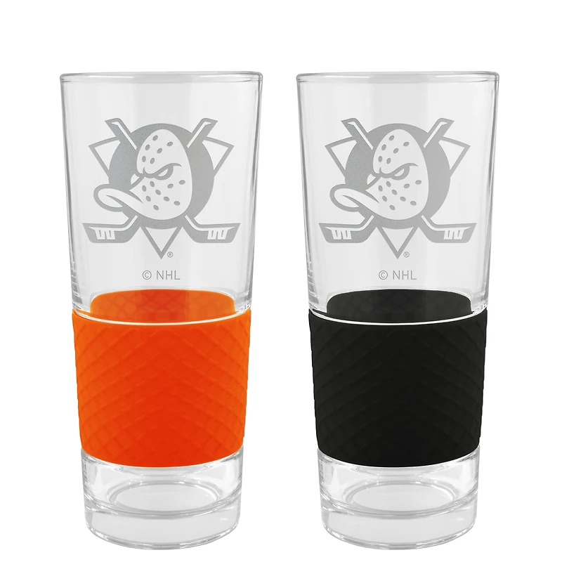 Anaheim Ducks 22oz. Logo Score Pint Glass Two-Piece Set