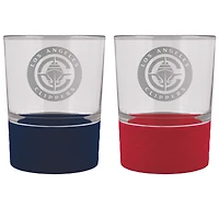 LA Clippers 14oz. Commissioner Rocks Glass Two-Piece Set