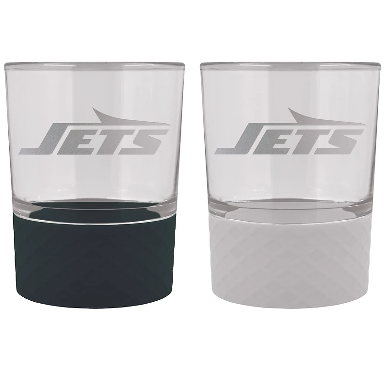 New York Jets 14oz. Commissioner Rocks Glass Two-Piece Set