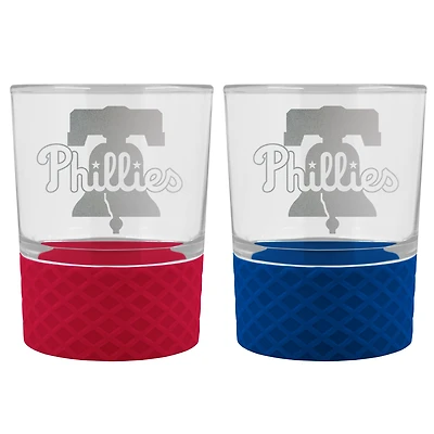 Philadelphia Phillies 14oz. Commissioner Rocks Glass Two-Piece Set