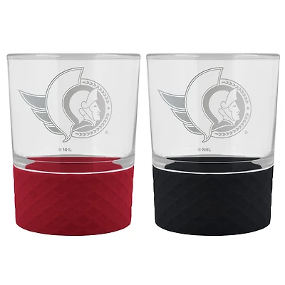 Ottawa Senators 14oz. Commissioner Rocks Glass Two-Piece Set