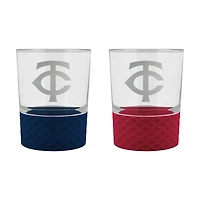 Minnesota Twins 14oz. Commissioner Rocks Glass Two-Piece Set