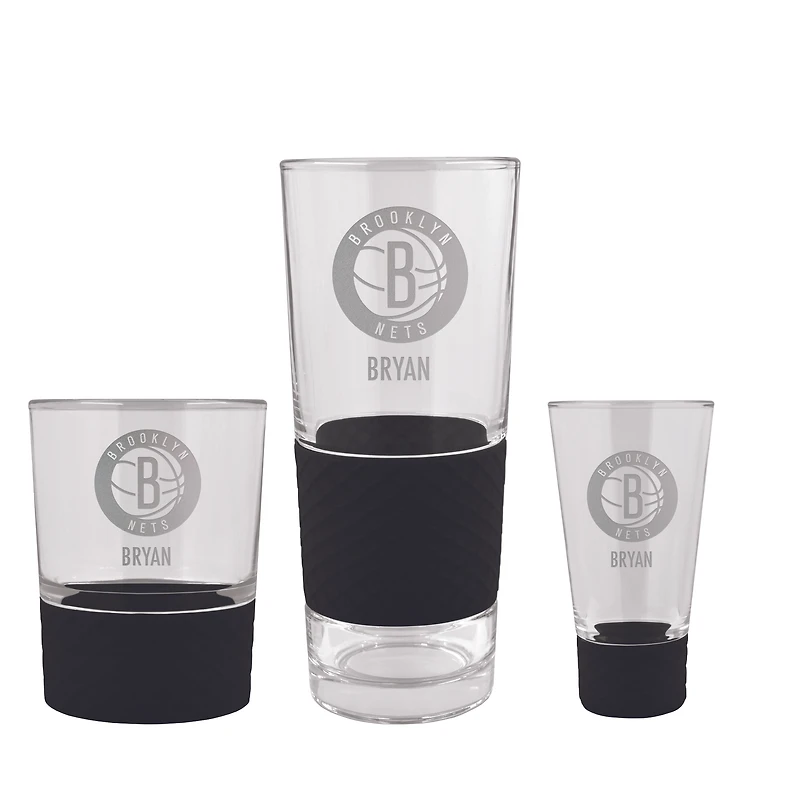 Brooklyn Nets 3-Piece Personalized Homegating Drinkware Set
