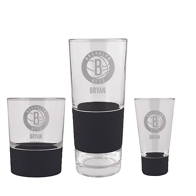 Brooklyn Nets 3-Piece Personalized Homegating Drinkware Set