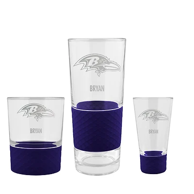 Baltimore Ravens 3-Piece Personalized Homegating Drinkware Set
