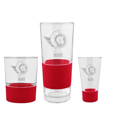 Ottawa Senators 3-Piece Personalized Homegating Drinkware Set