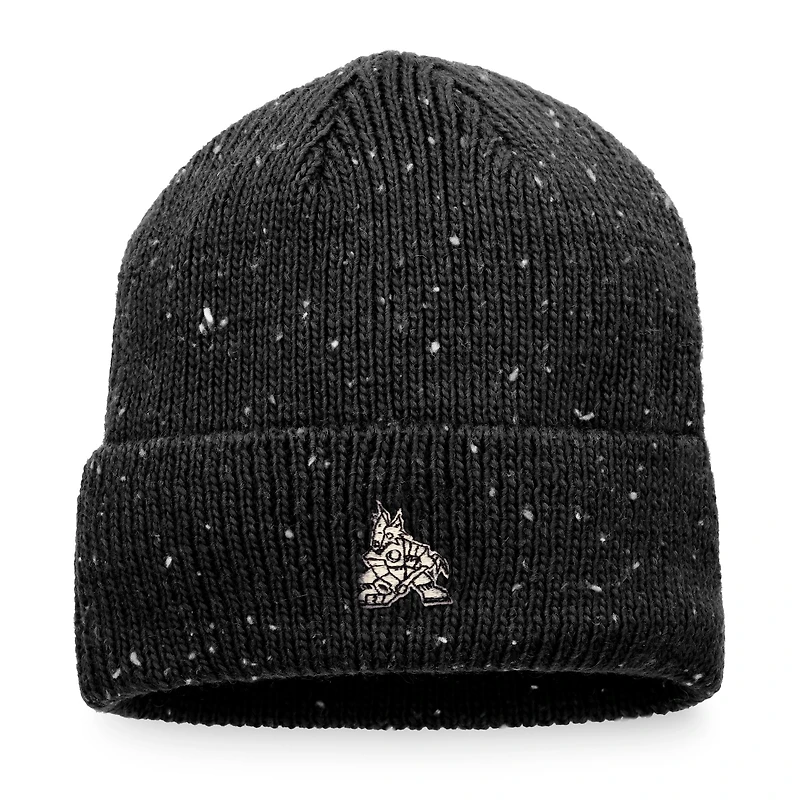 Men's Fanatics Black Arizona Coyotes Authentic Pro Rink Pinnacle Cuffed Knit Hat