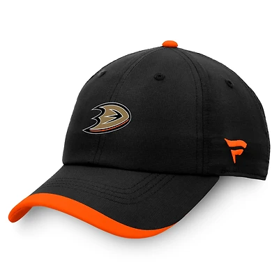 Men's Fanatics Black Anaheim Ducks Authentic Pro Rink Pinnacle Adjustable Hat