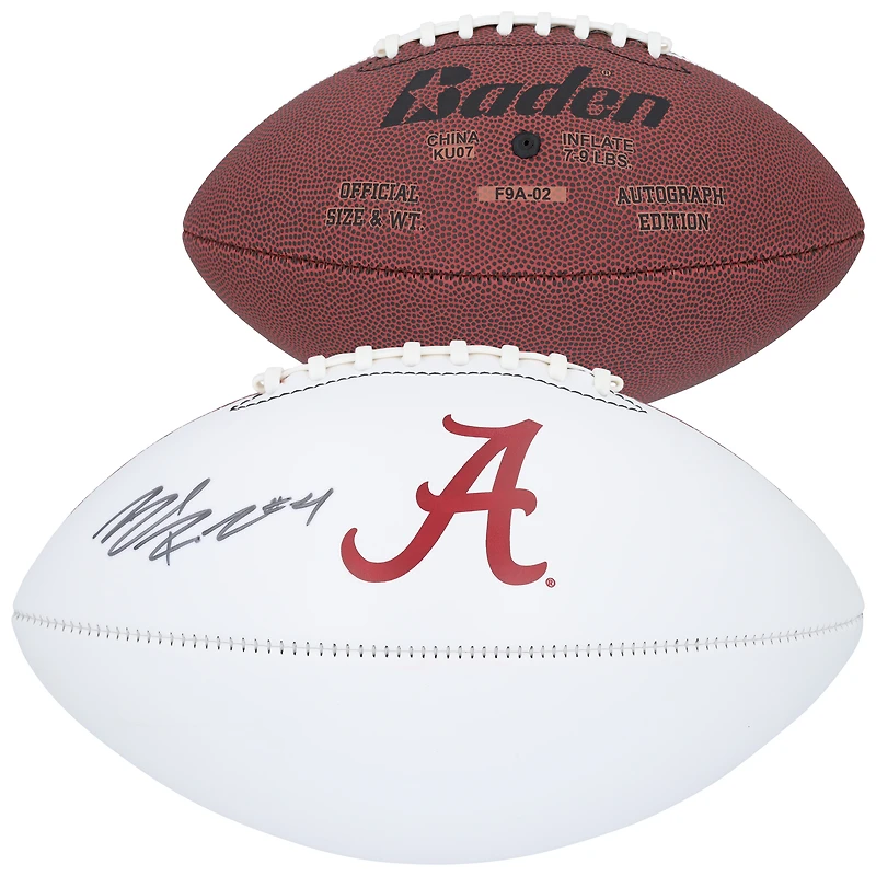 Brian Robinson Alabama Crimson Tide Autographed White Panel Football