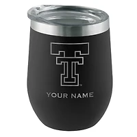 Black Texas Tech Red Raiders 12oz. Personalized Etched Stemless Tumbler